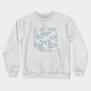 Leaves pattern, leaves, leaf, nature, pattern, digital, illustration, botanical, xmas, summer,  plant, graphicdesign, classic, minimal, decor, acrylic, tropical, botanical, green, eucalyptus-green, green-white, whitegreen, Crewneck Sweatshirt